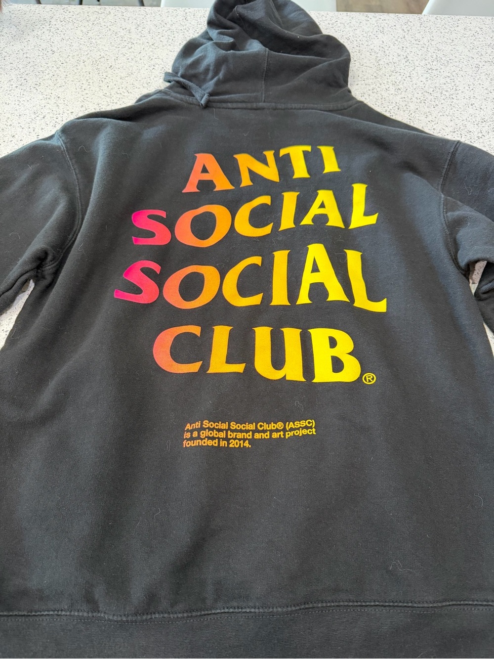 Anti Social Social Club Black Hoodie with Gradient Logo